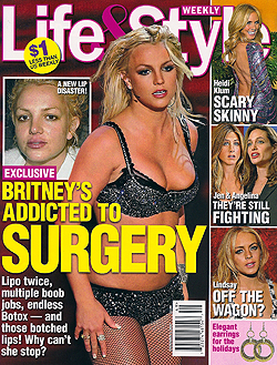 Illustration for article titled This Week In Tabloids: Twisted Childhoods, Plastic Surgery Addictions & Body Bloopers